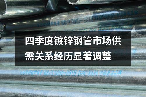 四季度鍍鋅鋼管市場供需關(guān)系經(jīng)歷顯著調(diào)整